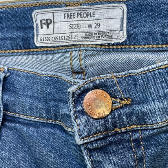 Free People Distressed Jeans - Women Size 29 - Blue - Picture 5 of 6